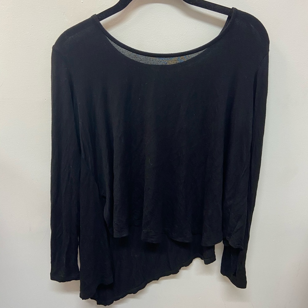 Asymmetrical long sleeve tee